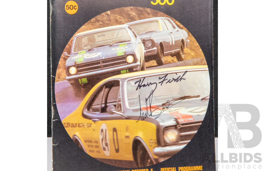 Signed Official Hardie-Ferodo 500 1969 Race Program