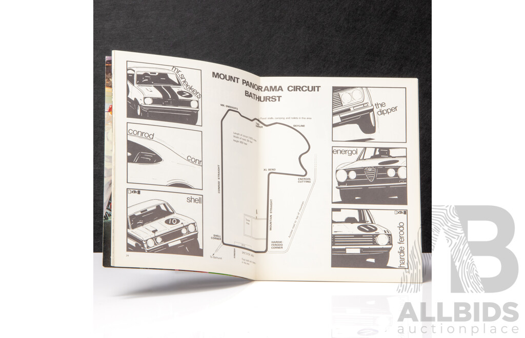 Signed Official Hardie-Ferodo 500 1969 Race Program
