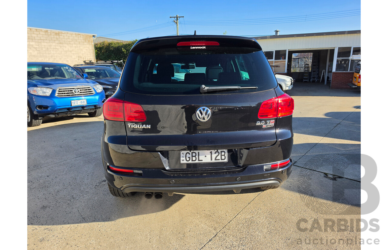 02/2016 Volkswagen Tiguan 155 TSI R-LINE (AWD) 5NC MY16 4D Wagon Black Turbo 2.0L