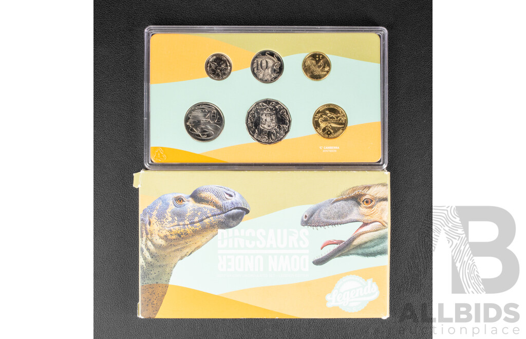 Australian RAM Dinosaurs Down Under. Six coin Legends set.