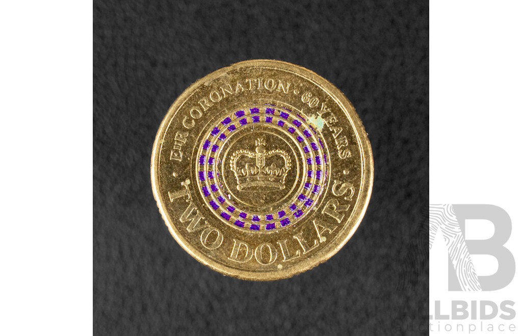 Australian 2013 Two Dollar Coin, QE2 Coronation
