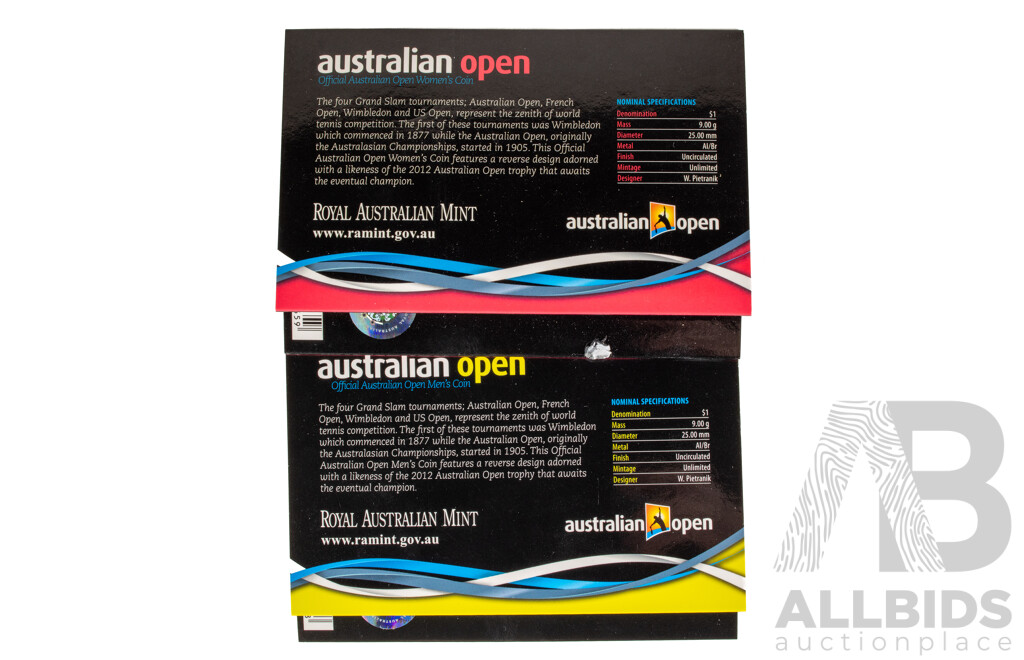 Australian RAM 2012 One Dollar Coins, Australian Open