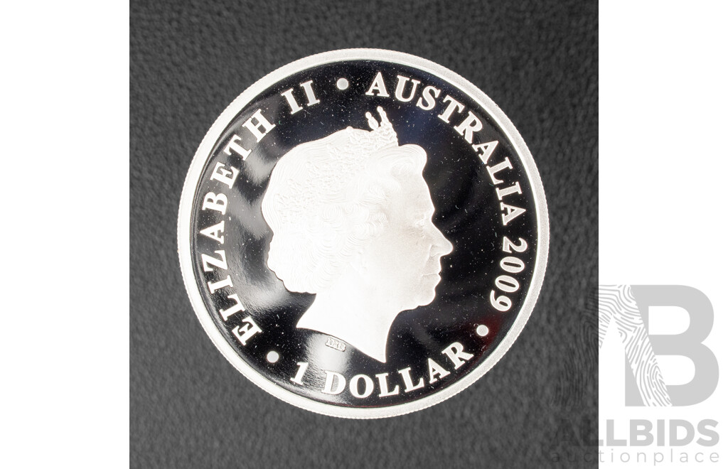 Australian Perth Mint 2009 Silver Proof One Dollar Coin.World Masters .999