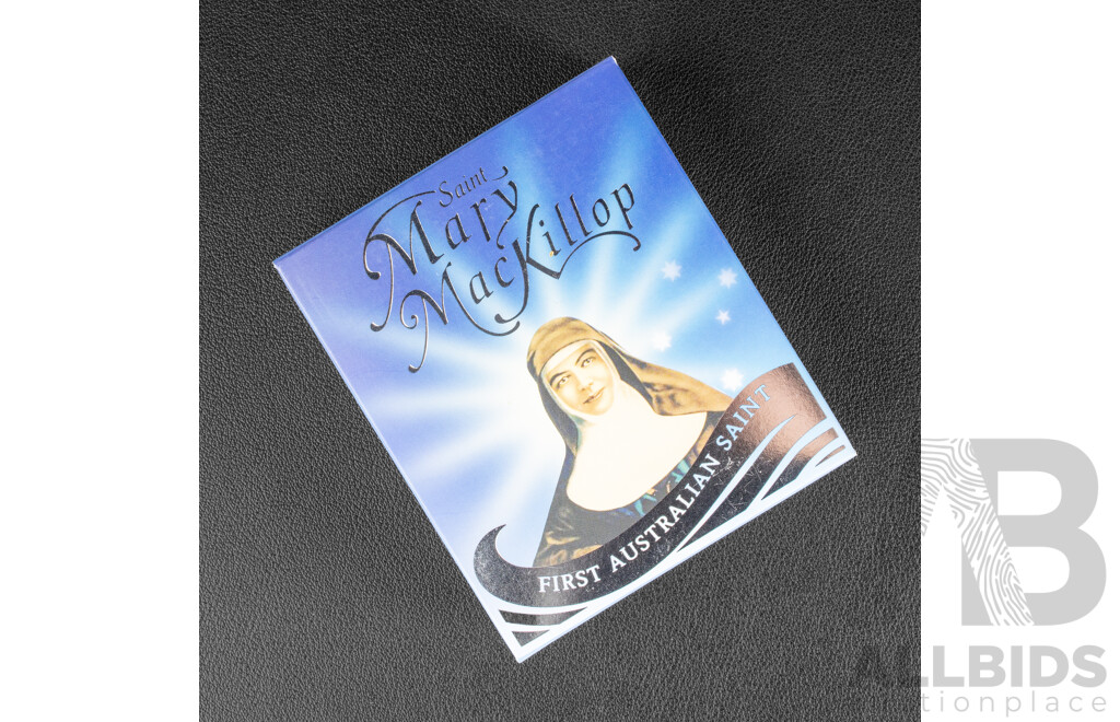 Australian Perth Mint 2010 Silver Proof Coloured One Dollar Coin, Troy ounce, Mary MacKillop .999