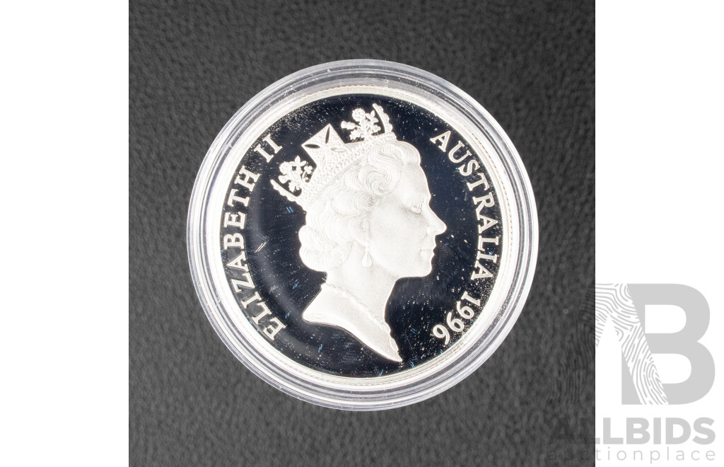 Australian RAM 1996 Piedfort Silver Ten Dollar Coin, Southern Whale .925