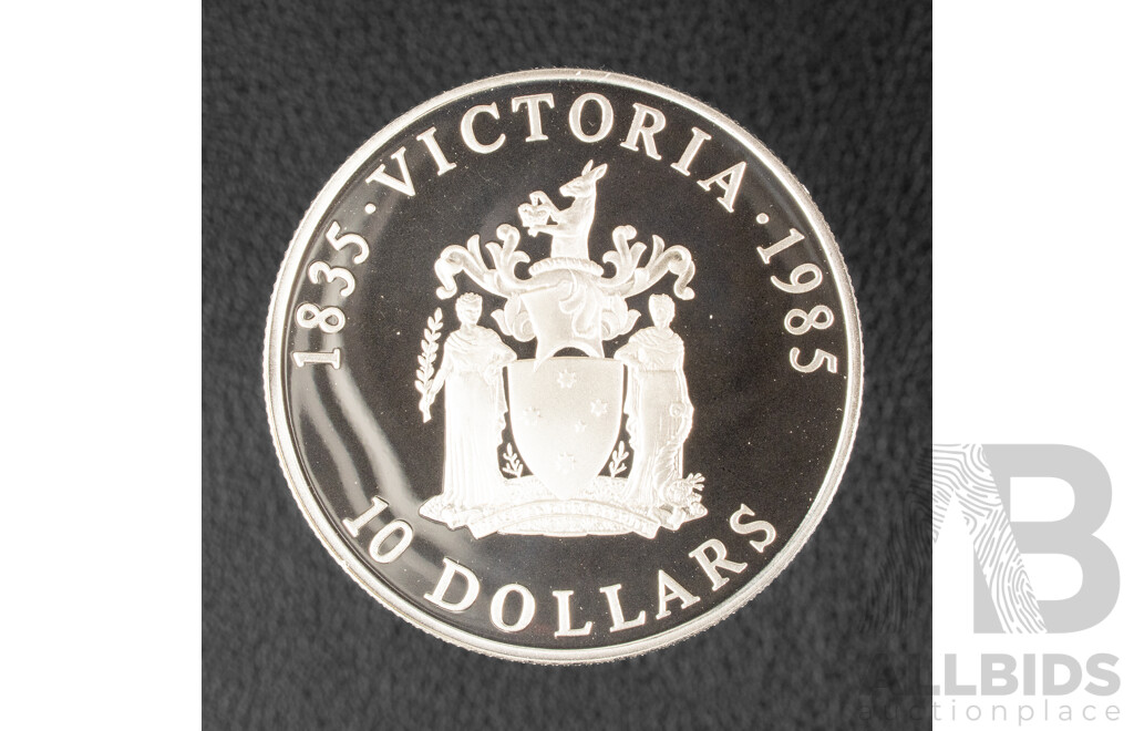 Australian RAM 1985 Silver Proof Ten Dollar Coin, State Series, Victoria