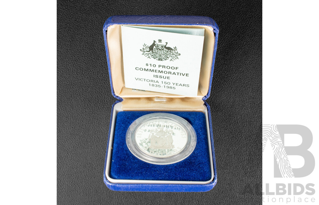 Australian RAM 1985 Silver Proof Ten Dollar Coin, State Series, Victoria