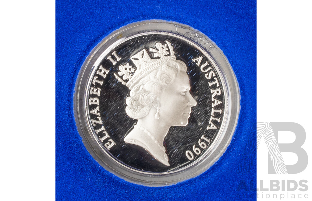Australian RAM 1990 Silver Ten Dollar Coin, Birds of Australia, Cockatoo .925