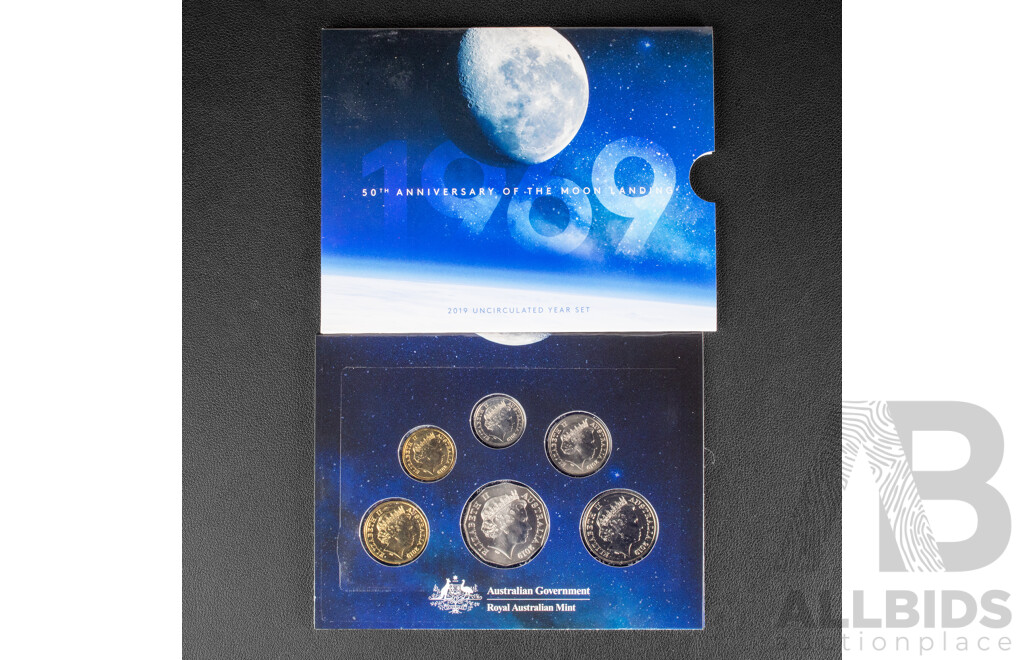 Australian RAM 2019 six coin set, 59th Anniversary Moon Landing.