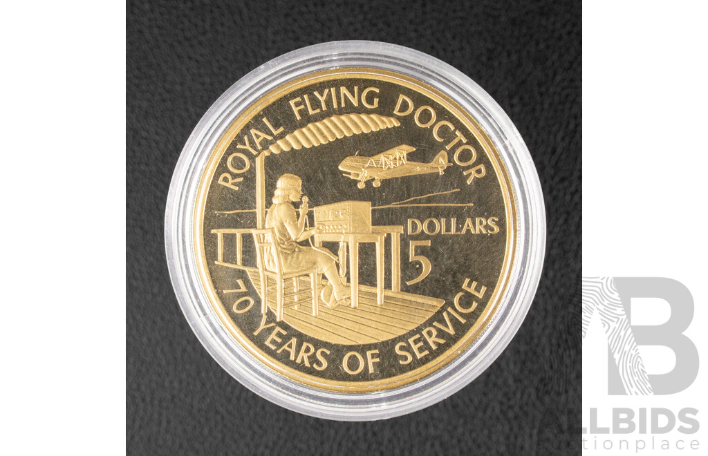 Australian RAM 1998 RAM Proof Five Dollar Coin, Flying Doctor Service
