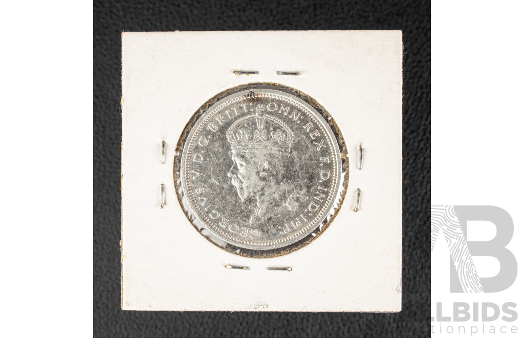 Australian 1927 KGV Silver Florin, Canberra .925