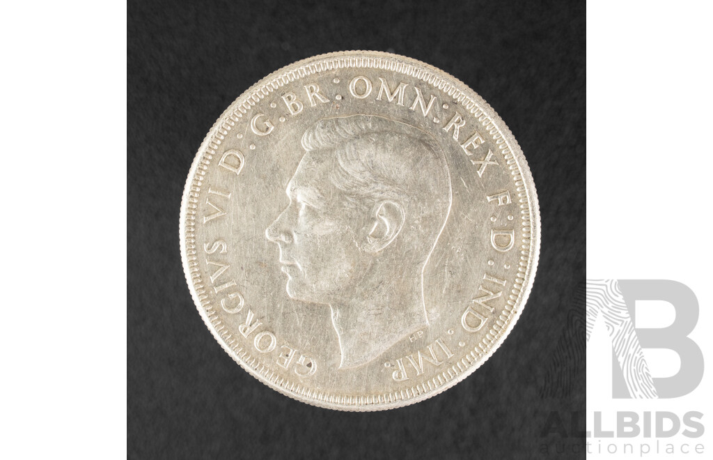 Australian 1937 KGVI Silver Crown, High Grade