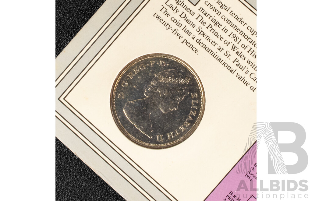 Australian 2013 Diamond Jubilee QE2 Coronation medallions. 1981 RM crown, Royal Wedding.
