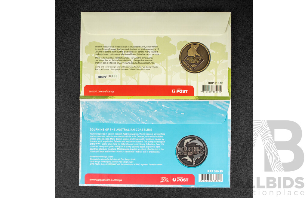 Australian 2010 Koala and 2009 Dolphin Medallions.