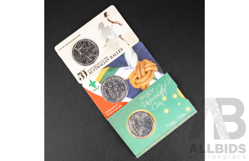Australian RAM Commemorative Fifty Cent Coins 2004, 2008, 2012