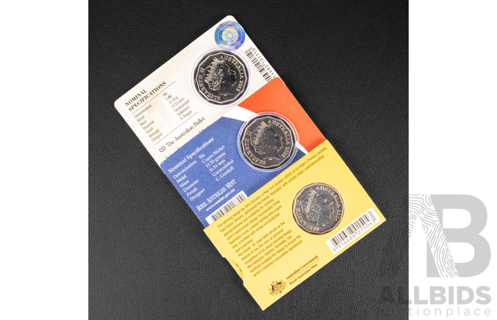 Australian RAM Commemorative Fifty Cent Coins 2004, 2008, 2012
