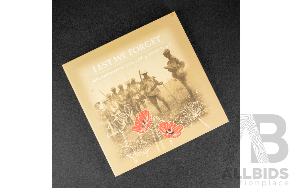Australian Perth Mint 2008 Lest We Forget PNC coin and album 90th Anniversary WW1.