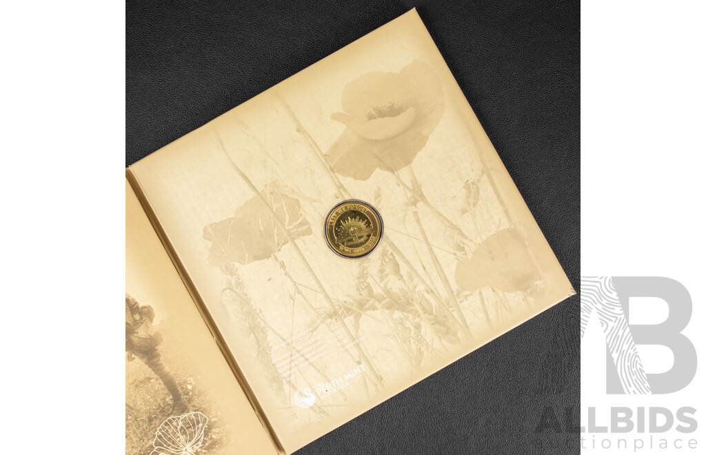 Australian Perth Mint 2008 Lest We Forget PNC coin and album 90th Anniversary WW1.