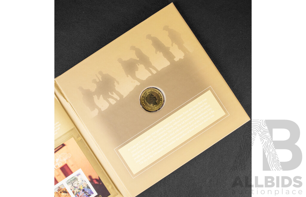 Australian Perth Mint 2008 Lest We Forget PNC coin and album 90th Anniversary WW1.
