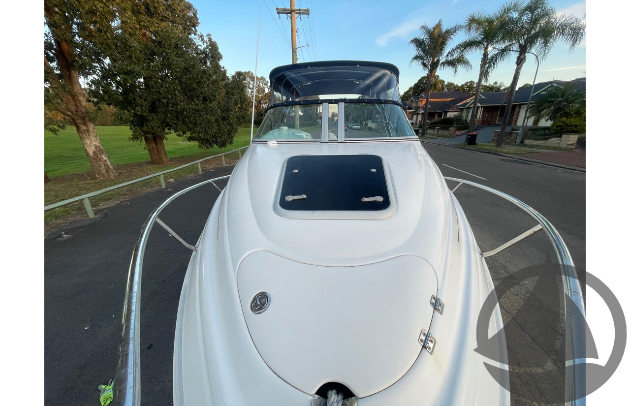 NO RESERVE - 2008 Mustang 2000 Bluewater Half Cabin, 150HP Etec Evinrude, 439Hrs