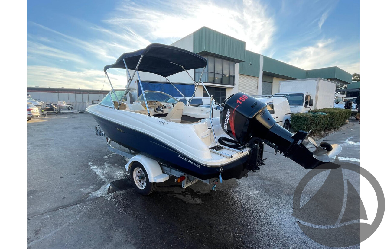 NO RESERVE - 2007 Searay 180 Bowrider, 150HP Mercury Outboard