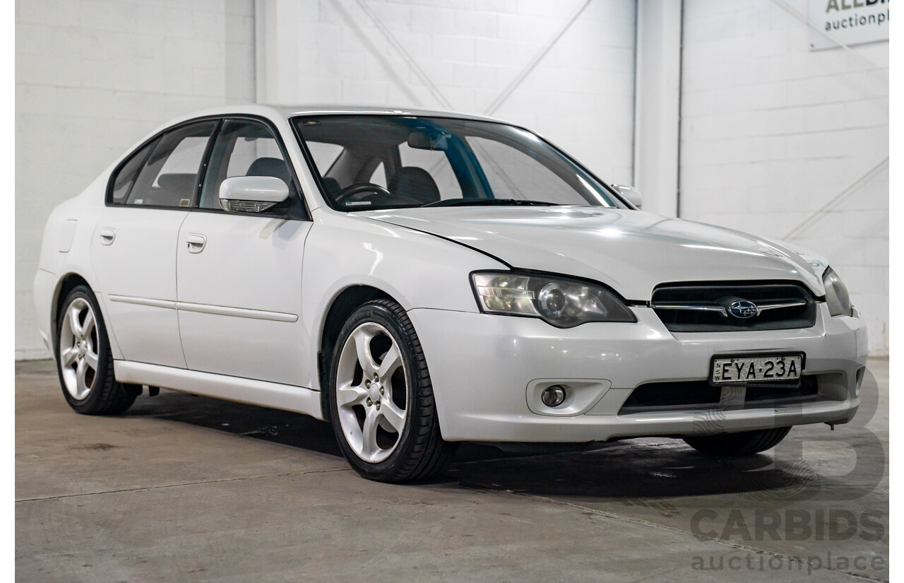 01/2004 Subaru Liberty 2.5i Luxury MY04 4d Sedan White 2.5L