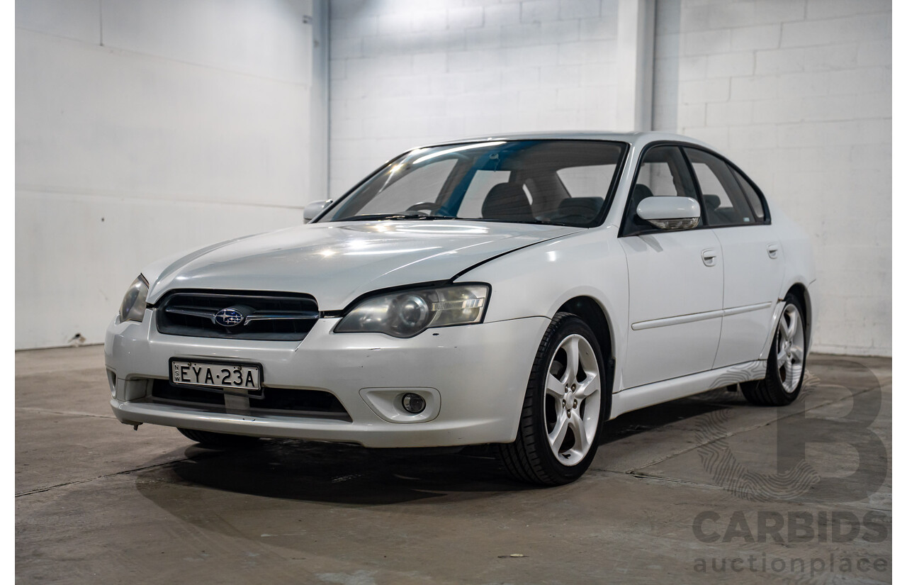 01/2004 Subaru Liberty 2.5i Luxury MY04 4d Sedan White 2.5L