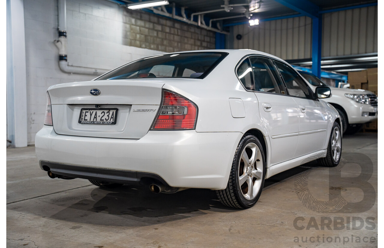 01/2004 Subaru Liberty 2.5i Luxury MY04 4d Sedan White 2.5L