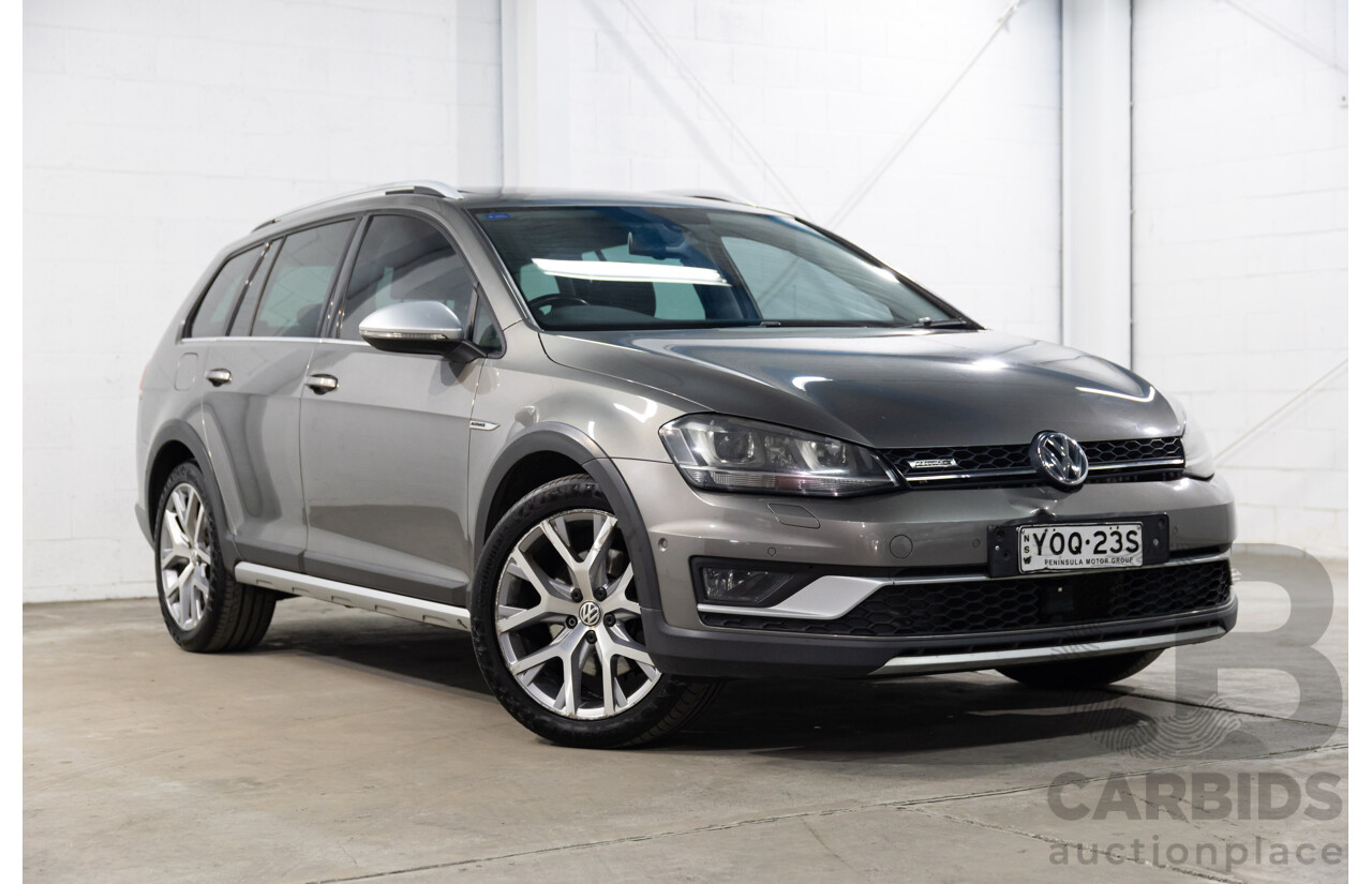 02/2016 Volkswagen Golf ALLTRACK 132 TSI AWD AU MY16 4D Wagon Limestone Grey Metallic Turbo 1.8L