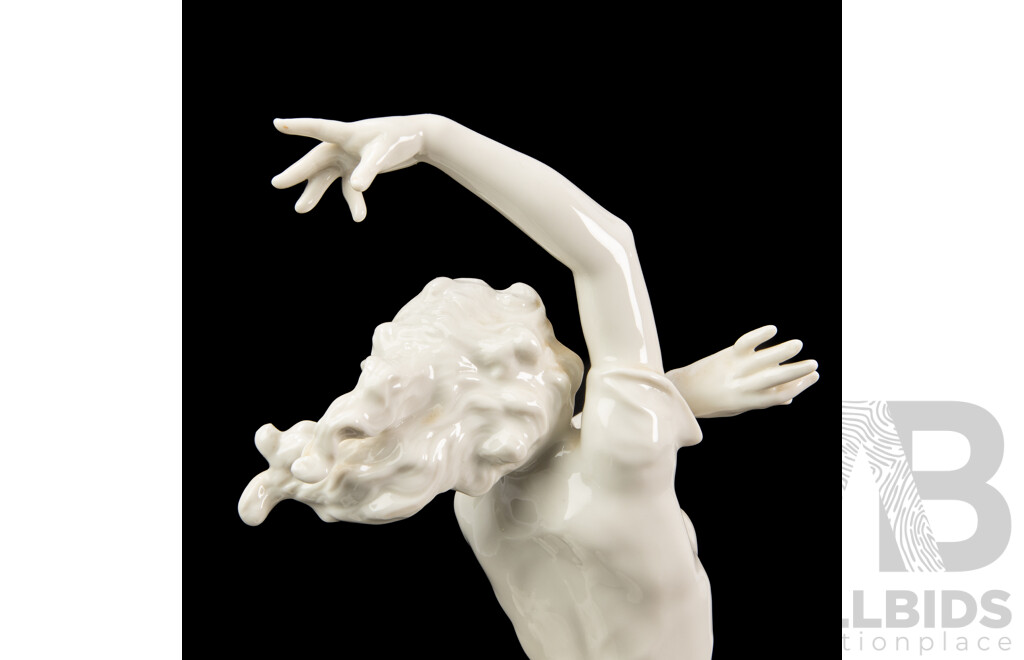 the Finale, Female Dancer Porcelain Figure, By Hutschenreuther in Germany