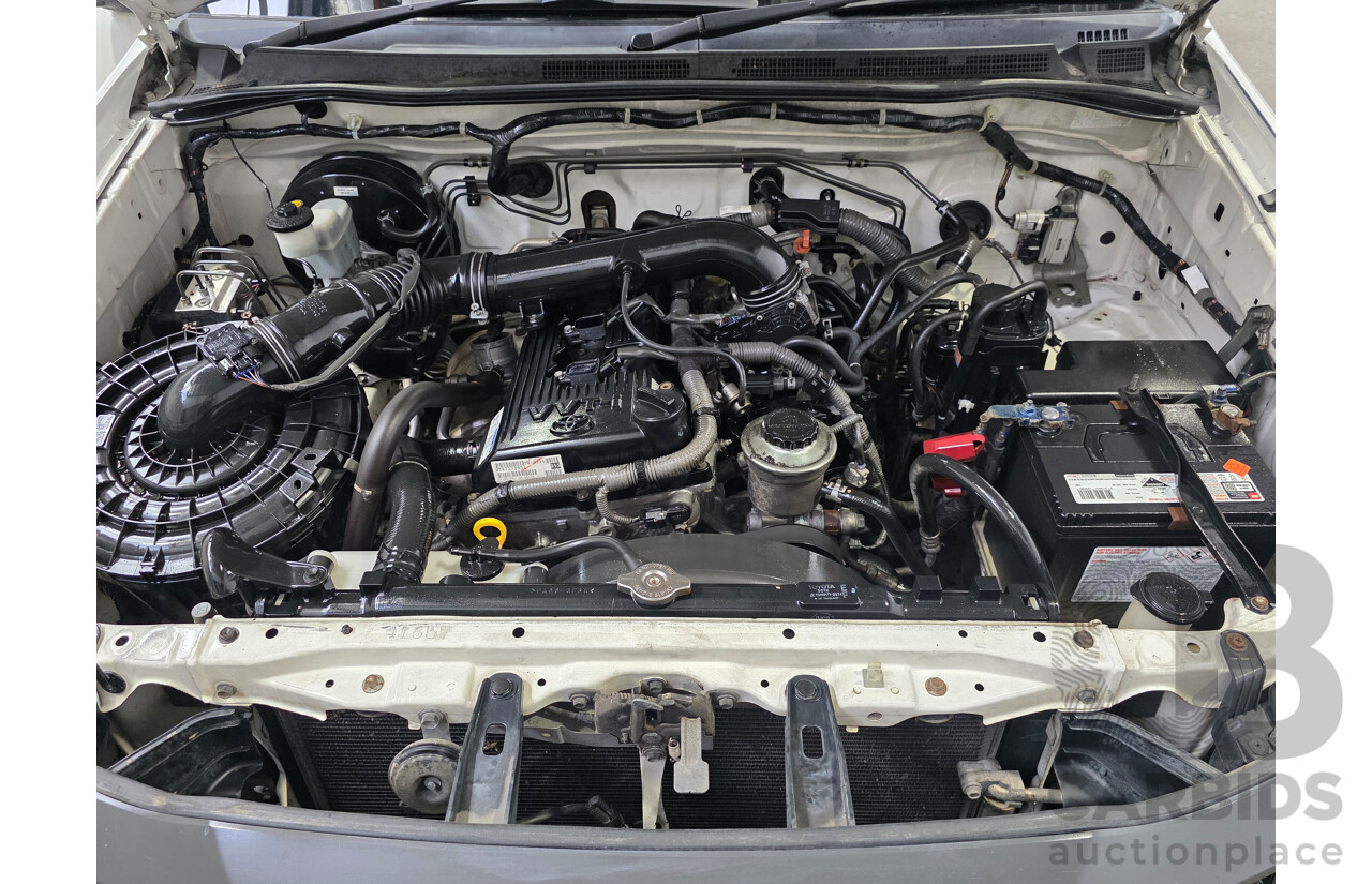 3/2012 Toyota Hilux Workmate TGN16R MY12 Cab Chassis White Petrol 2.7L