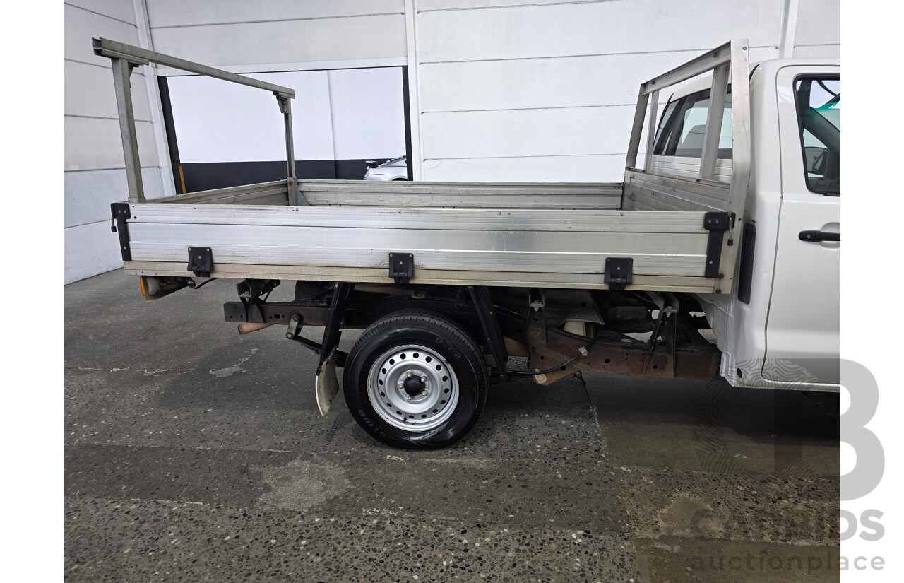 3/2012 Toyota Hilux Workmate TGN16R MY12 Cab Chassis White Petrol 2.7L