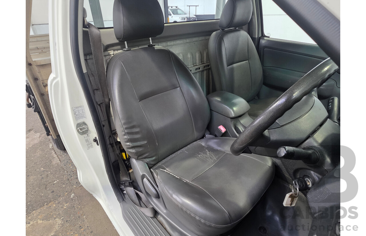 3/2012 Toyota Hilux Workmate TGN16R MY12 Cab Chassis White Petrol 2.7L