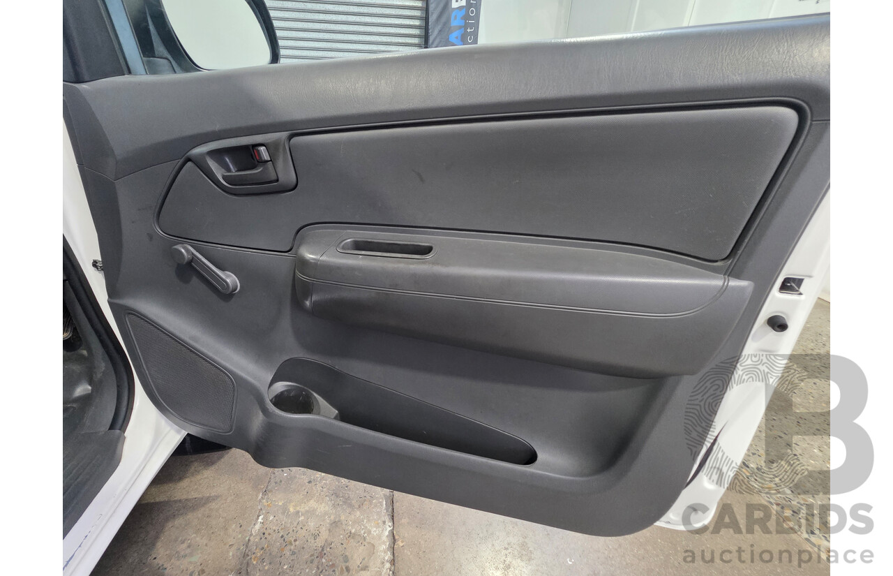 3/2012 Toyota Hilux Workmate TGN16R MY12 Cab Chassis White Petrol 2.7L
