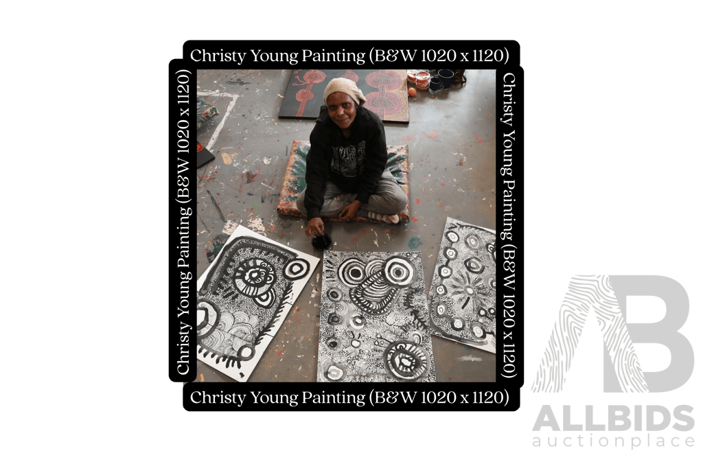 Christy Young Painting (B&W 1020 x 1120)