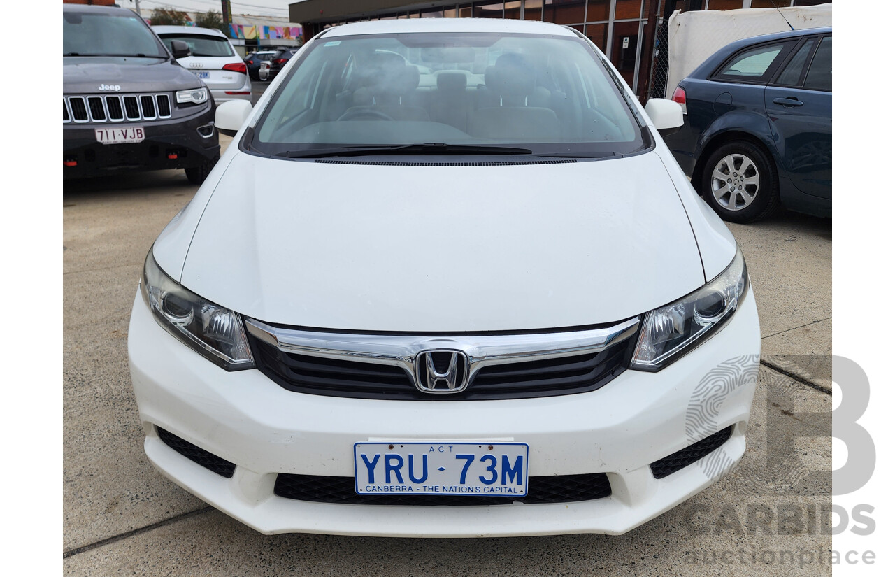 8/2012 Honda Civic VTi SERIES 2 4d Sedan White 1.8L
