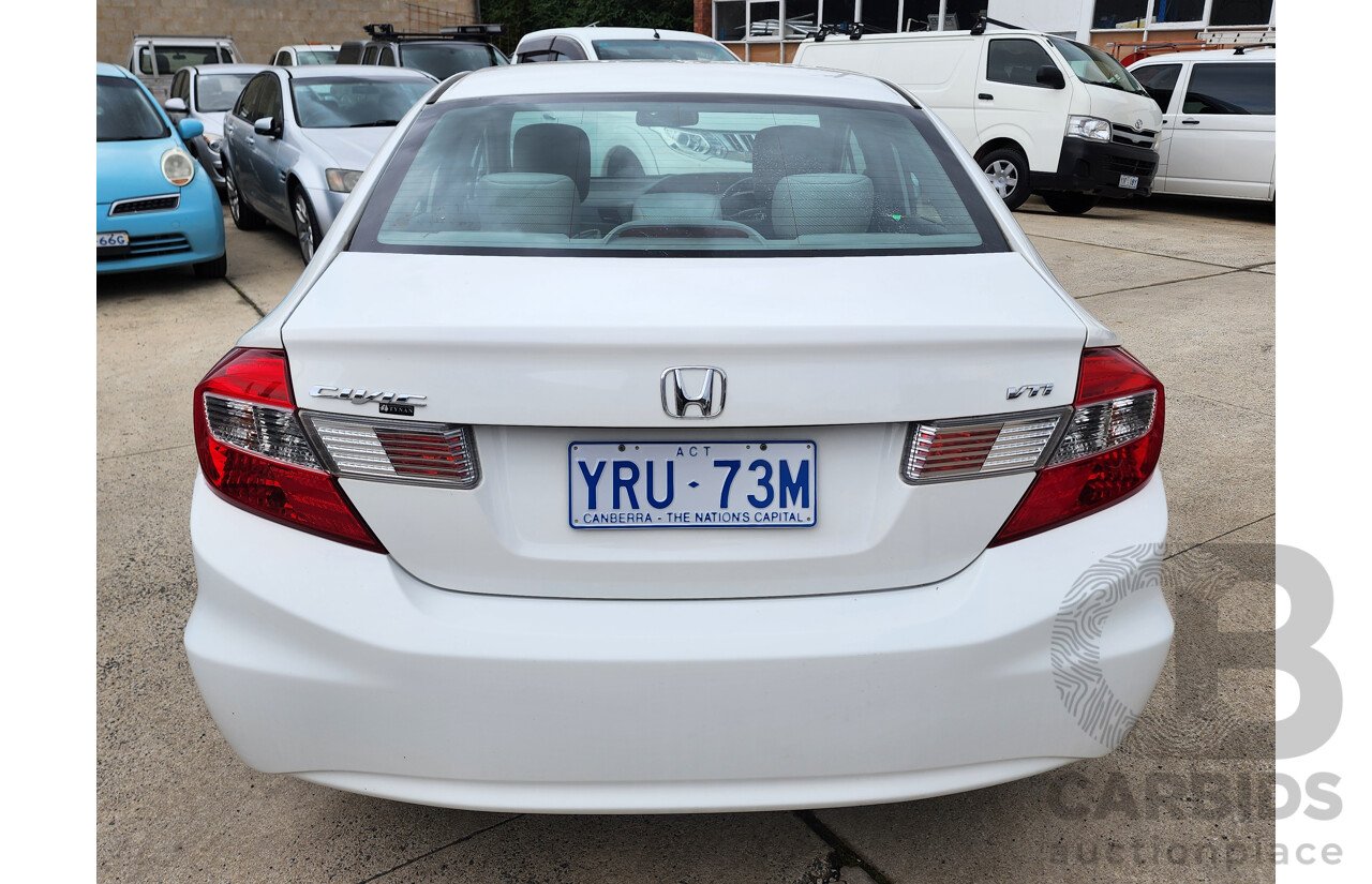 8/2012 Honda Civic VTi SERIES 2 4d Sedan White 1.8L
