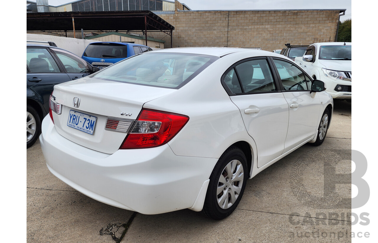 8/2012 Honda Civic VTi SERIES 2 4d Sedan White 1.8L