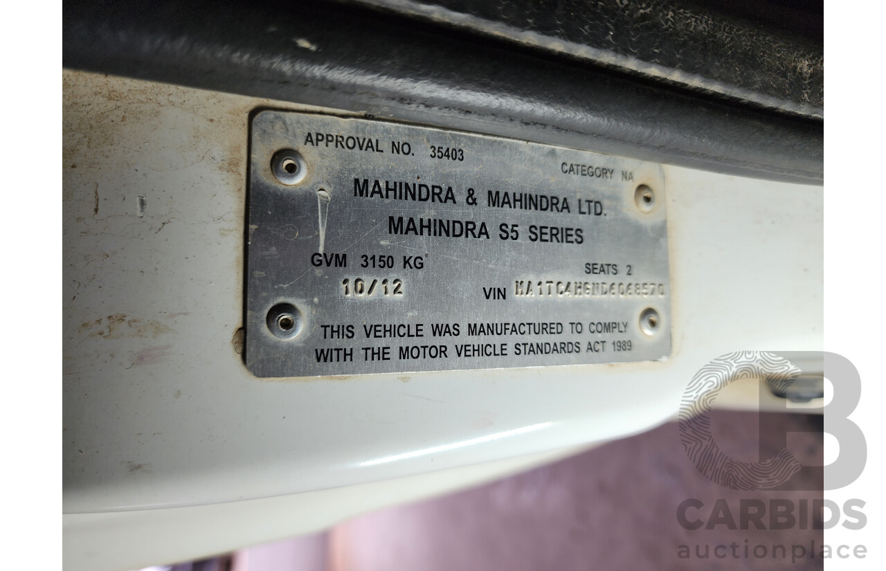 10/2012 Mahindra Pik-Up (4x4) S5 11 UPGRADE C/Chas White 2.2L