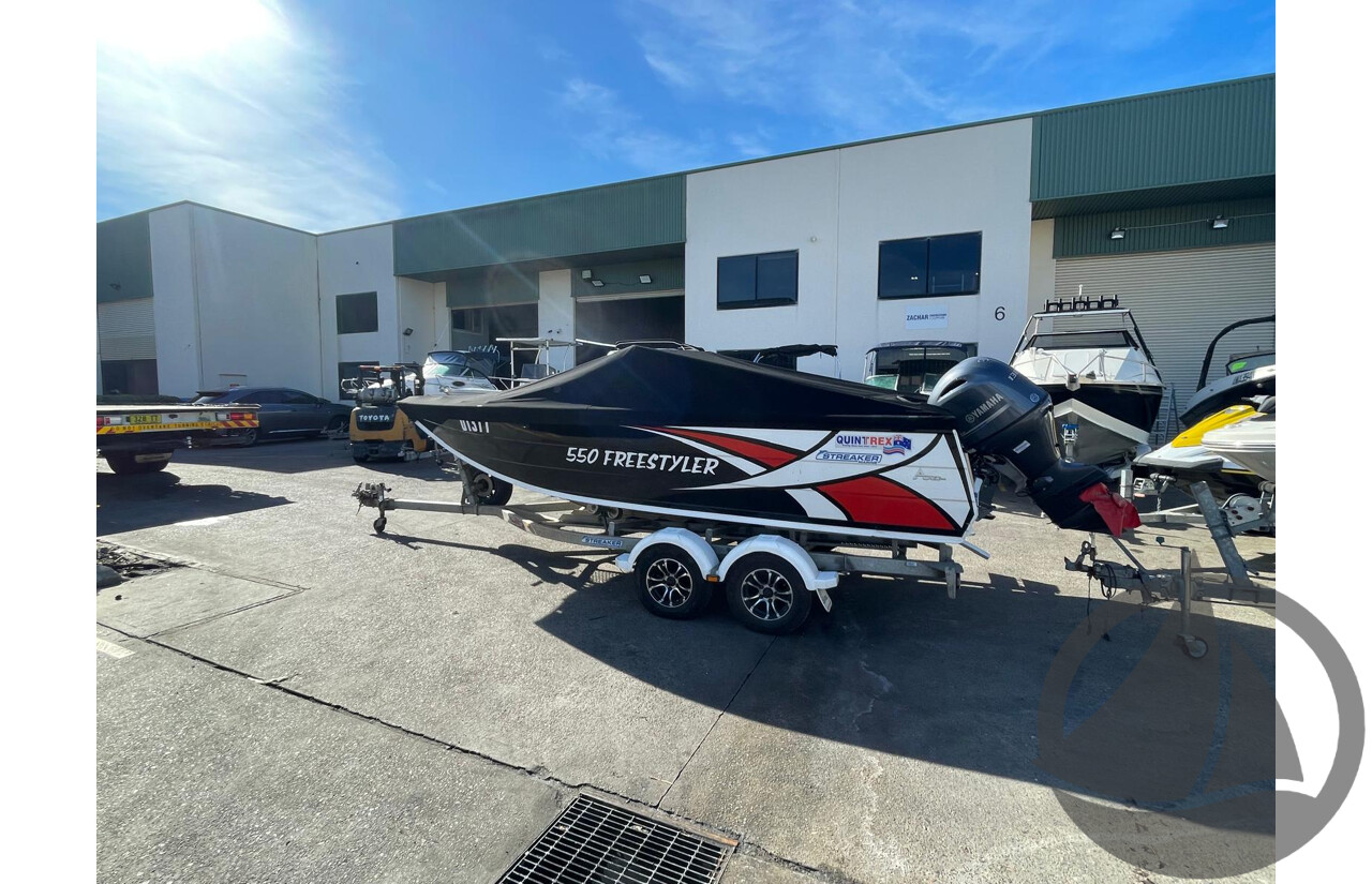 NO RESERVE - 2019 Quintrex 550 Freestyler, 130HP Yamaha 4 Stroke