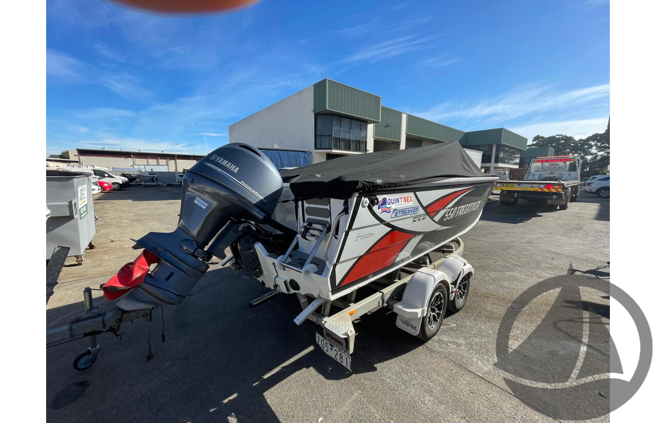 NO RESERVE - 2019 Quintrex 550 Freestyler, 130HP Yamaha 4 Stroke