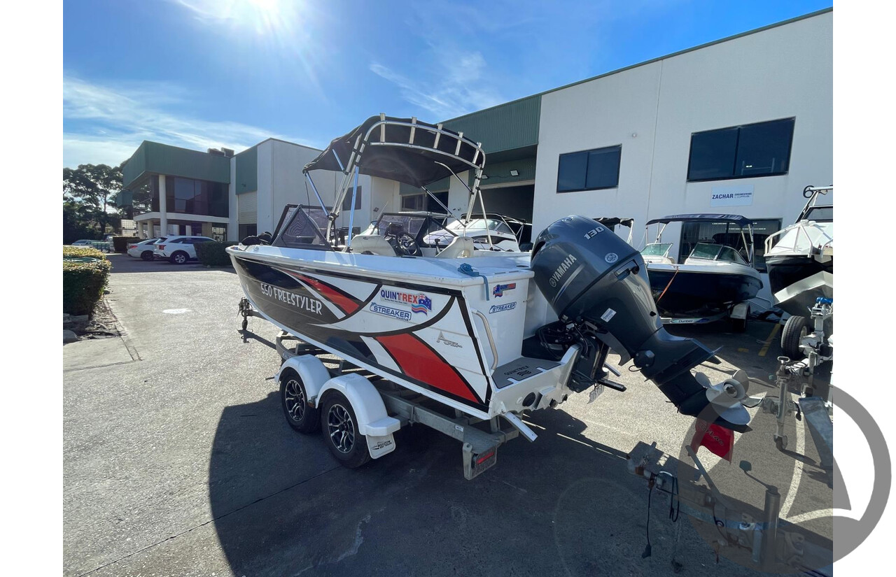 NO RESERVE - 2019 Quintrex 550 Freestyler, 130HP Yamaha 4 Stroke