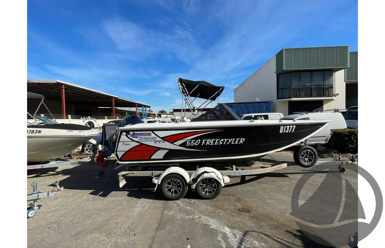 NO RESERVE - 2019 Quintrex 550 Freestyler, 130HP Yamaha 4 Stroke
