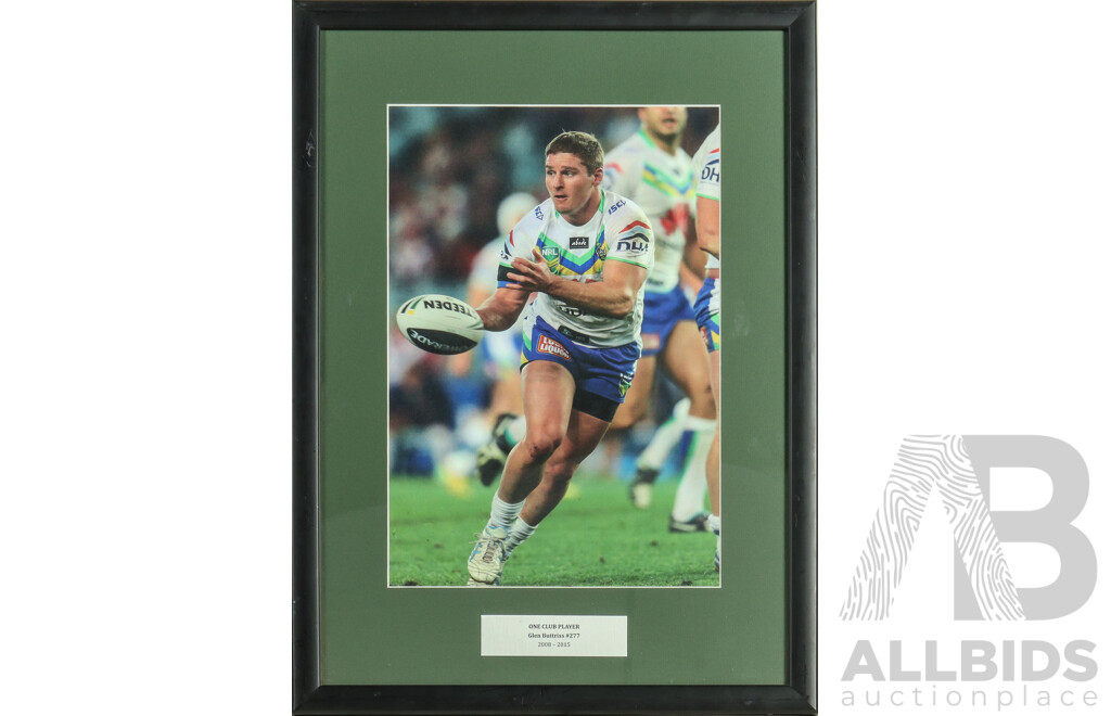 Framed Photo Print of Canberra Raiders Glen Buttriss
