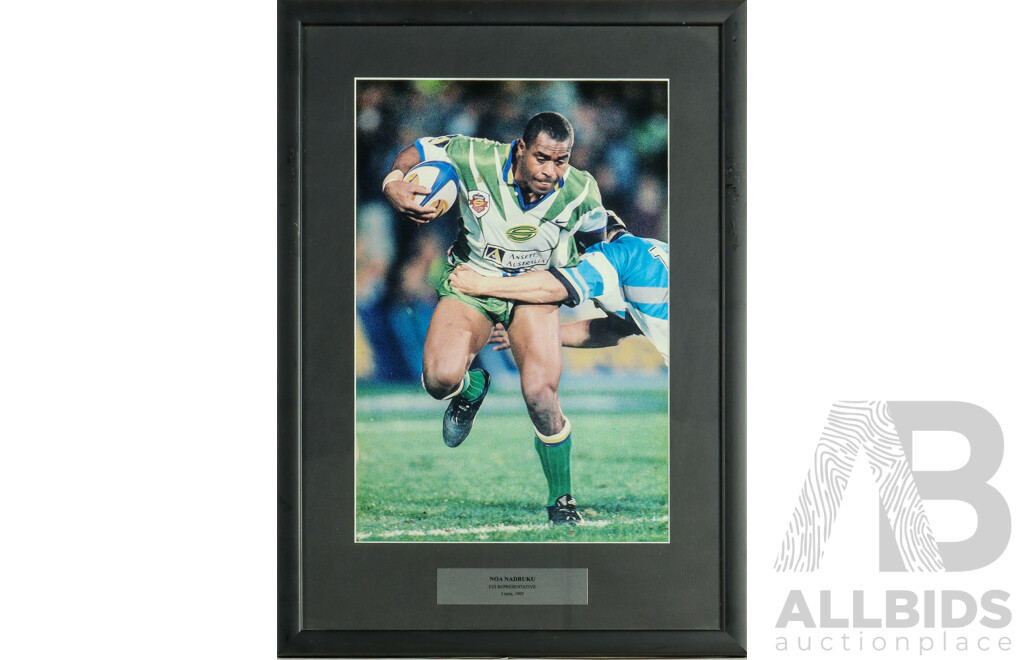 Framed Photo Print of Canberra Raiders Noa Nandruku