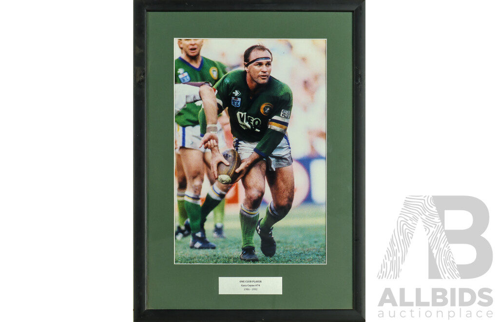 Framed Photo Print of Canberra Raiders Gary Coyne