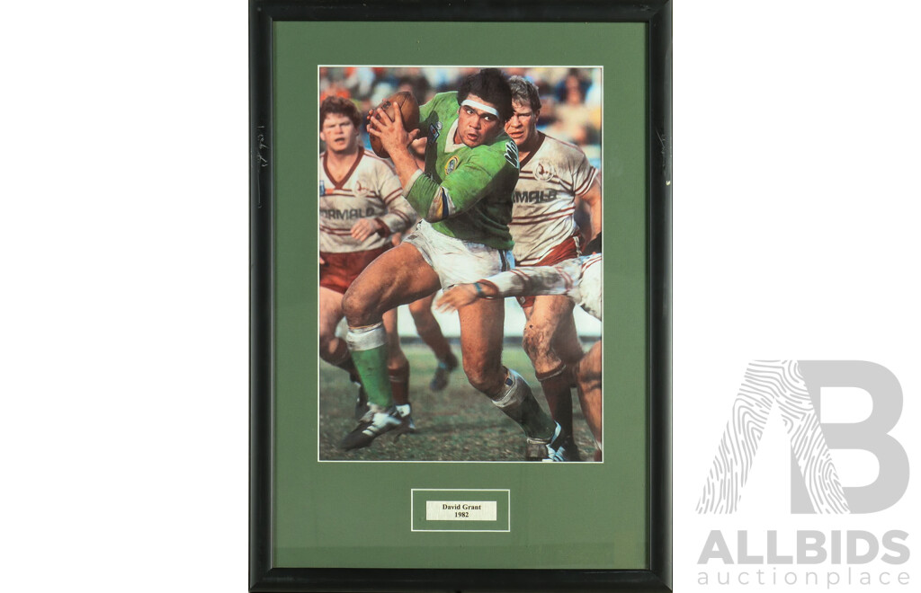 Framed Photo Print of Canberra Raiders David Grant