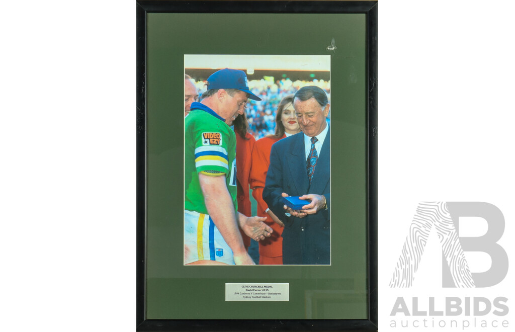 Framed Photo Print of Canberra Raiders David Furner