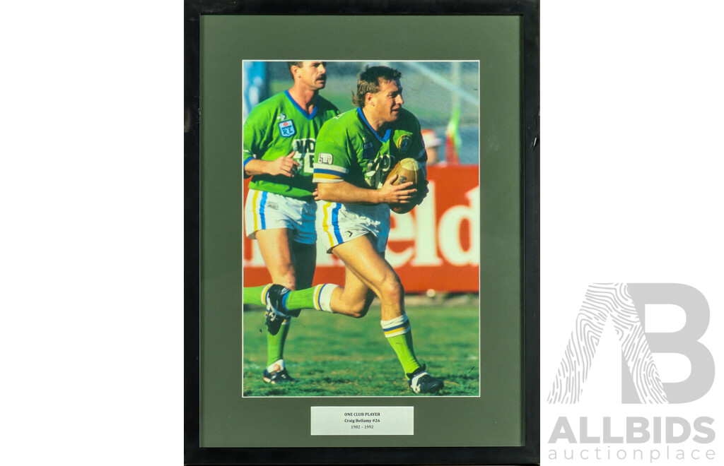 Framed Photo Print of Canberra Raiders Craig Bellamy