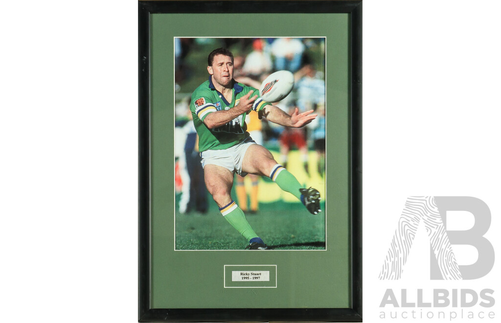 Framed Photo Print of Canberra Raiders Ricky Stewart
